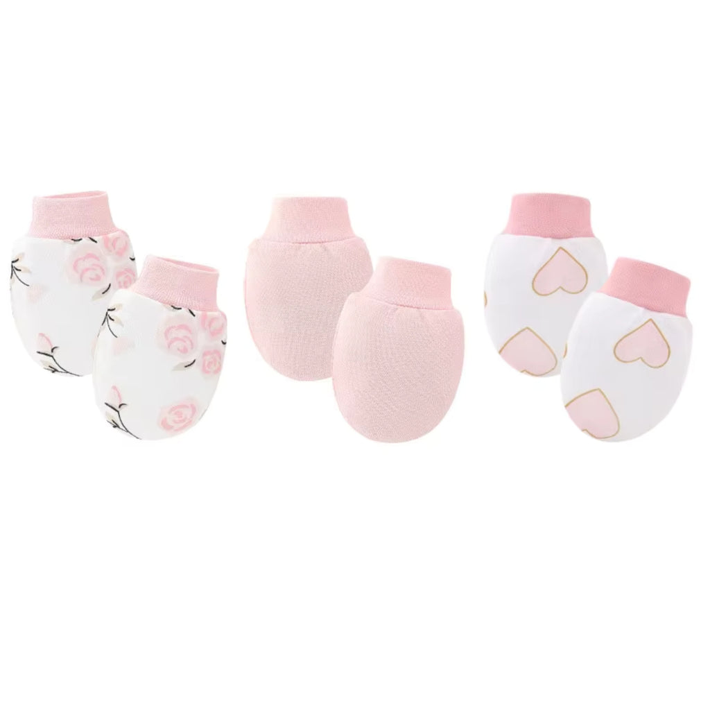 Pack x3 Mitones Antirrasguños para Bebé Niña S2358