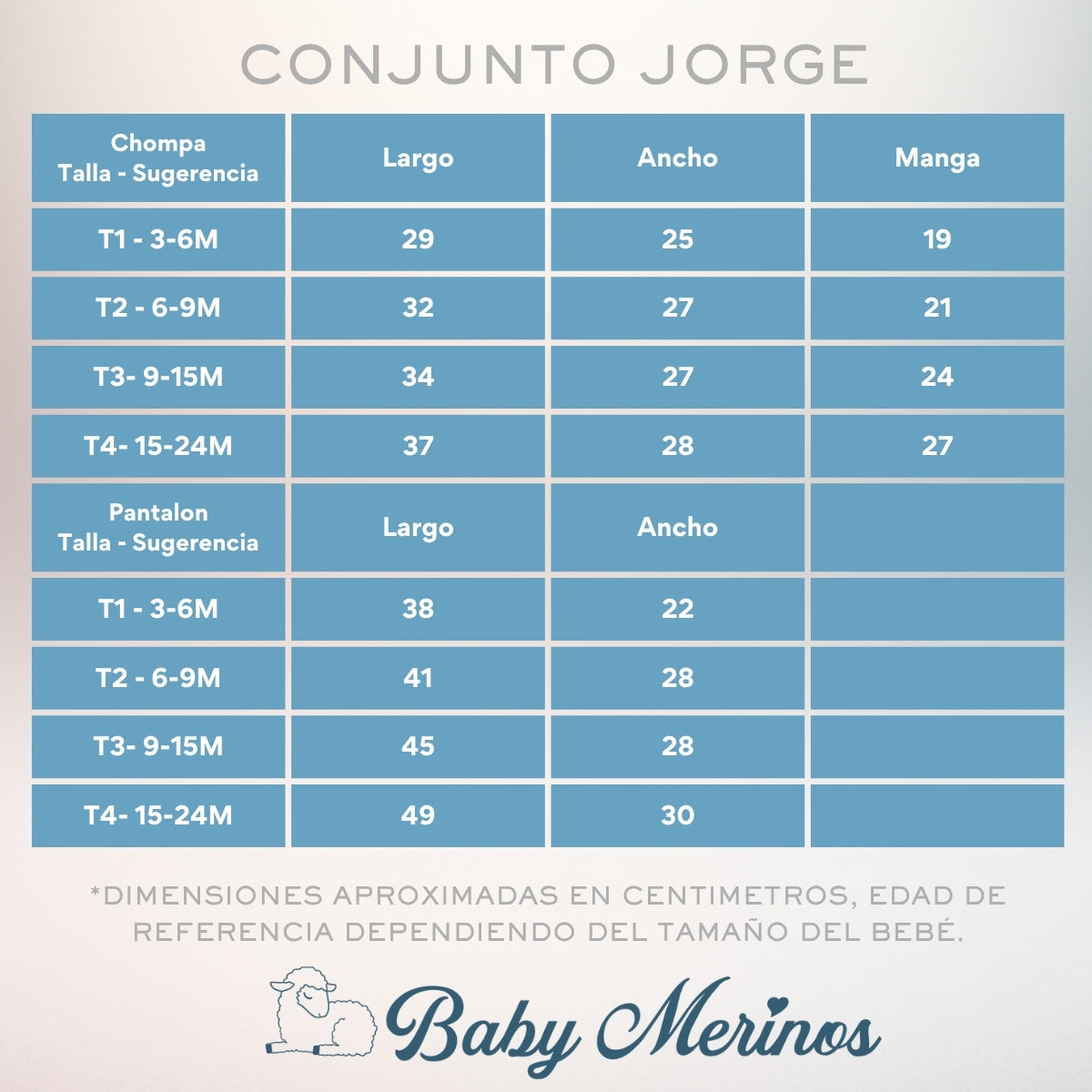 Conjunto bebé Jorge - Camello