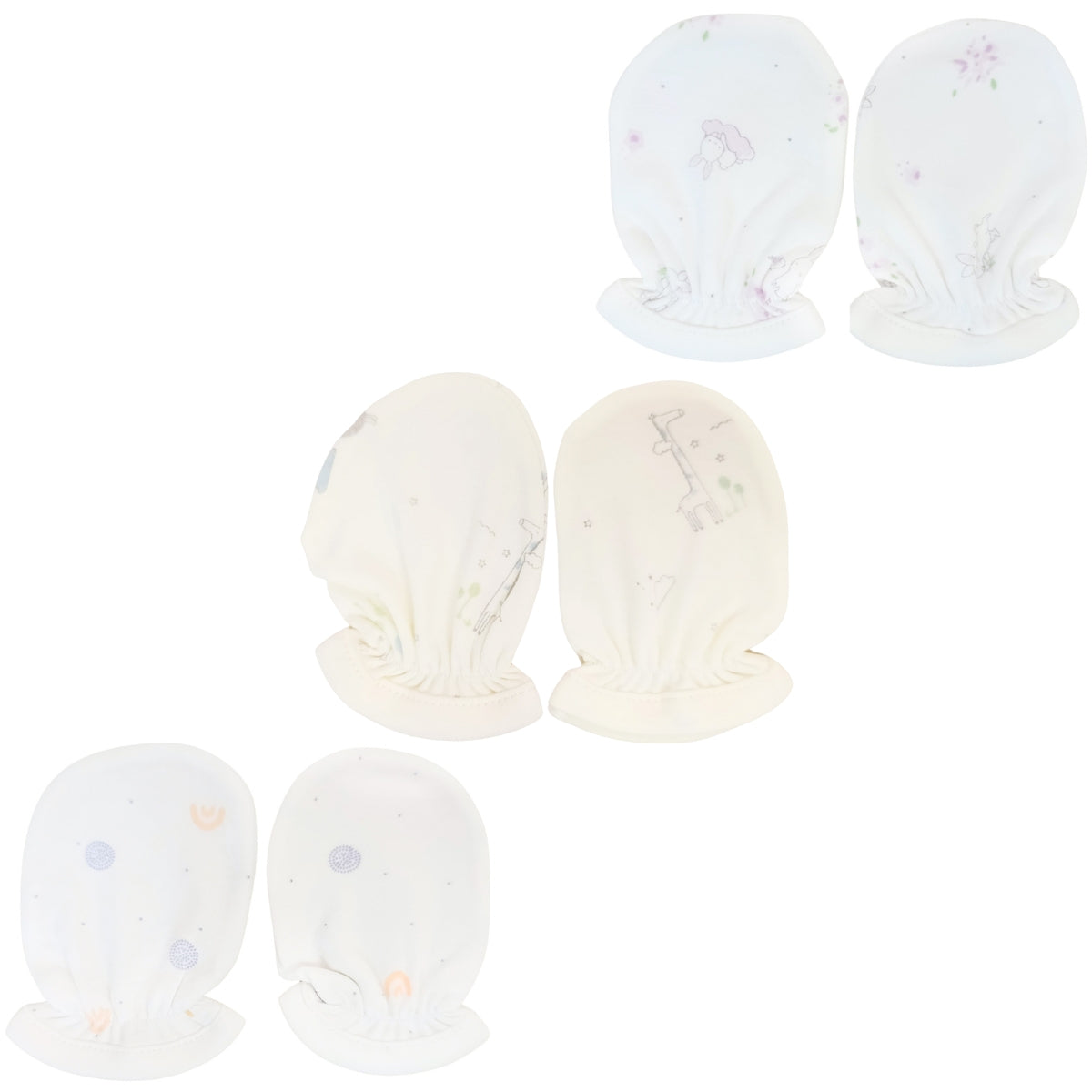 Pack 3 Mitones Bebé Niña S2384