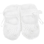 Set Zapatitos y vincha - Hilo Algodón- Blanco V2