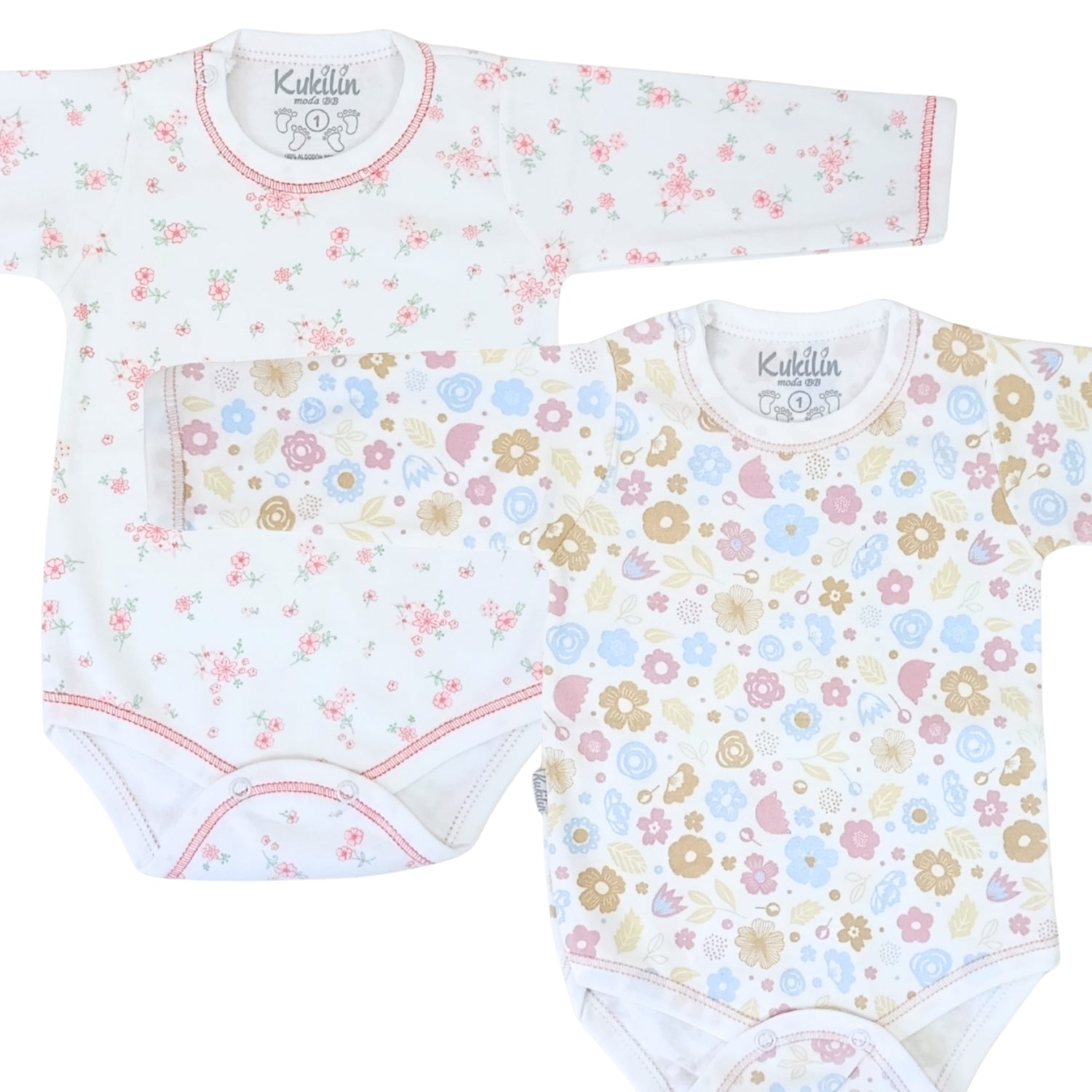 Pack de 2 Bodys de Bebé Manga Larga - P6