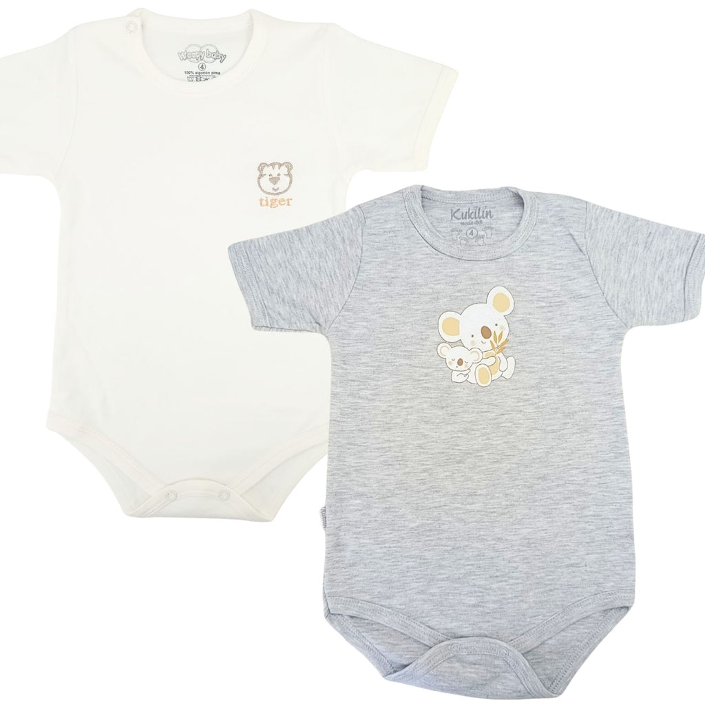 Pack de 2 Bodys de Bebé Manga Corta - N6