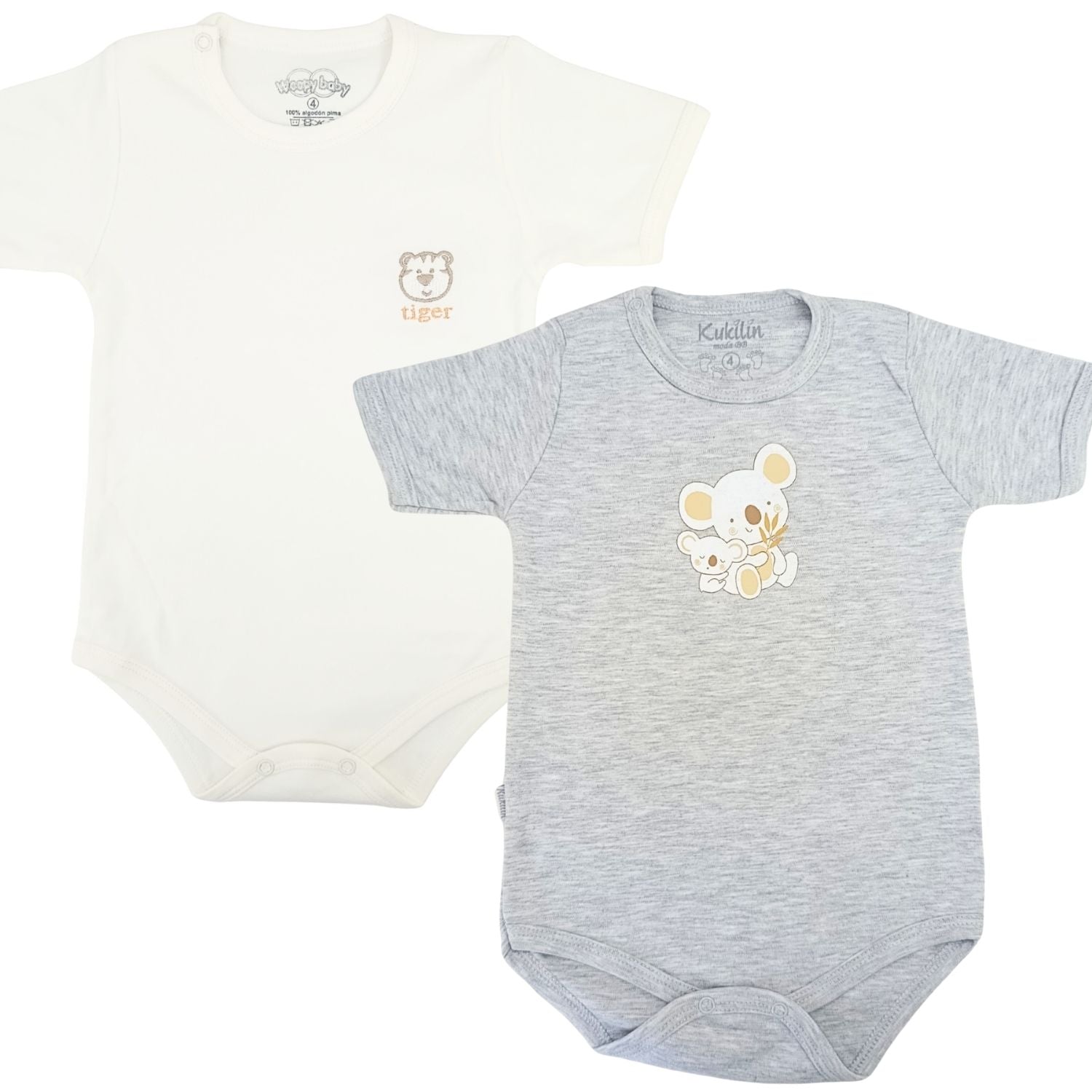 Pack de 2 Bodys de Bebé Manga Corta - N6