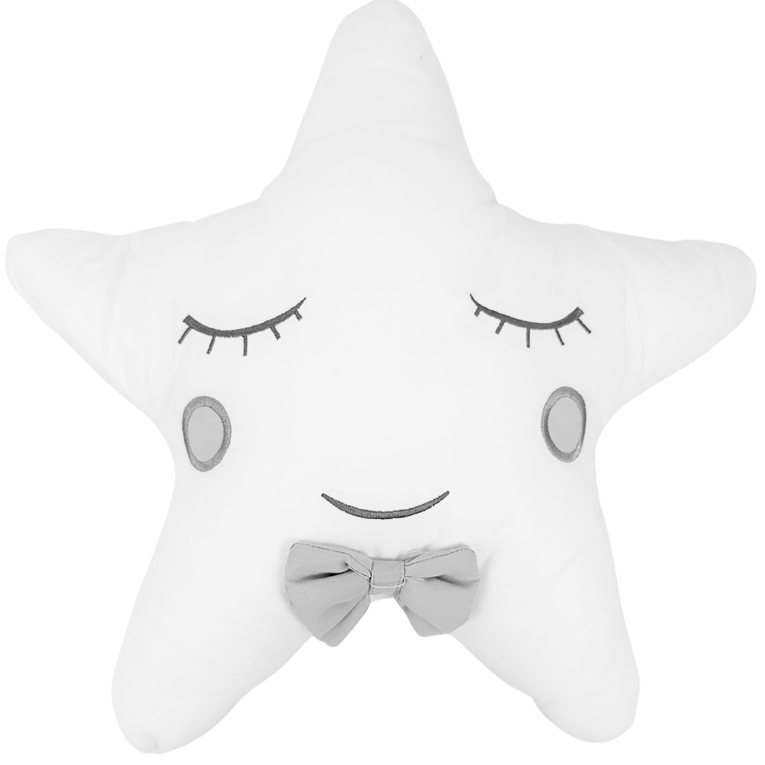 Cojin - Estrella Elegante V4 - Blanco y Plomo