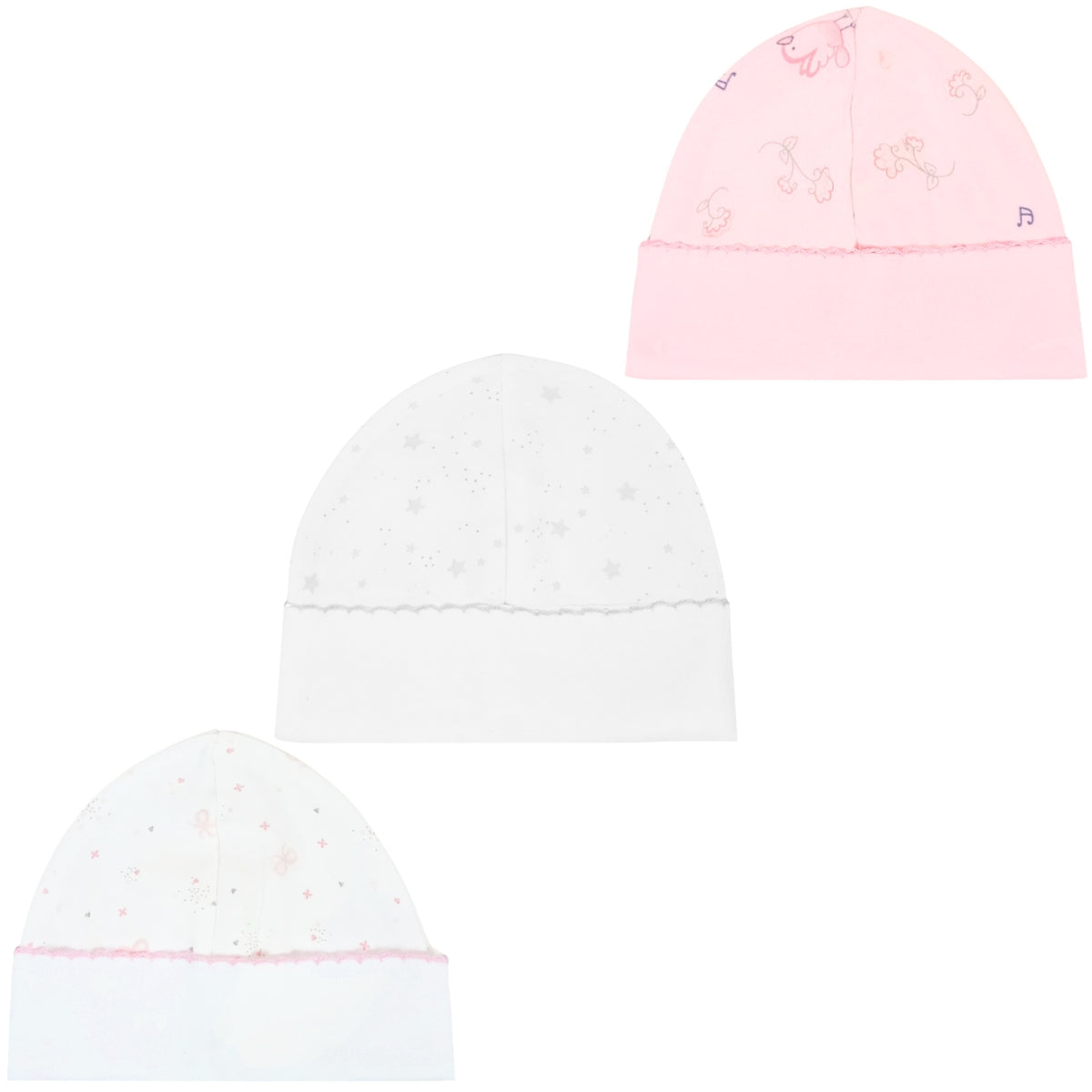 Pack 3 Gorros Bebé Niña S2432