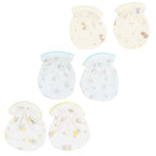Mitones de Algodón para Recién Nacido Niño  | Set x3 Pares | T2202