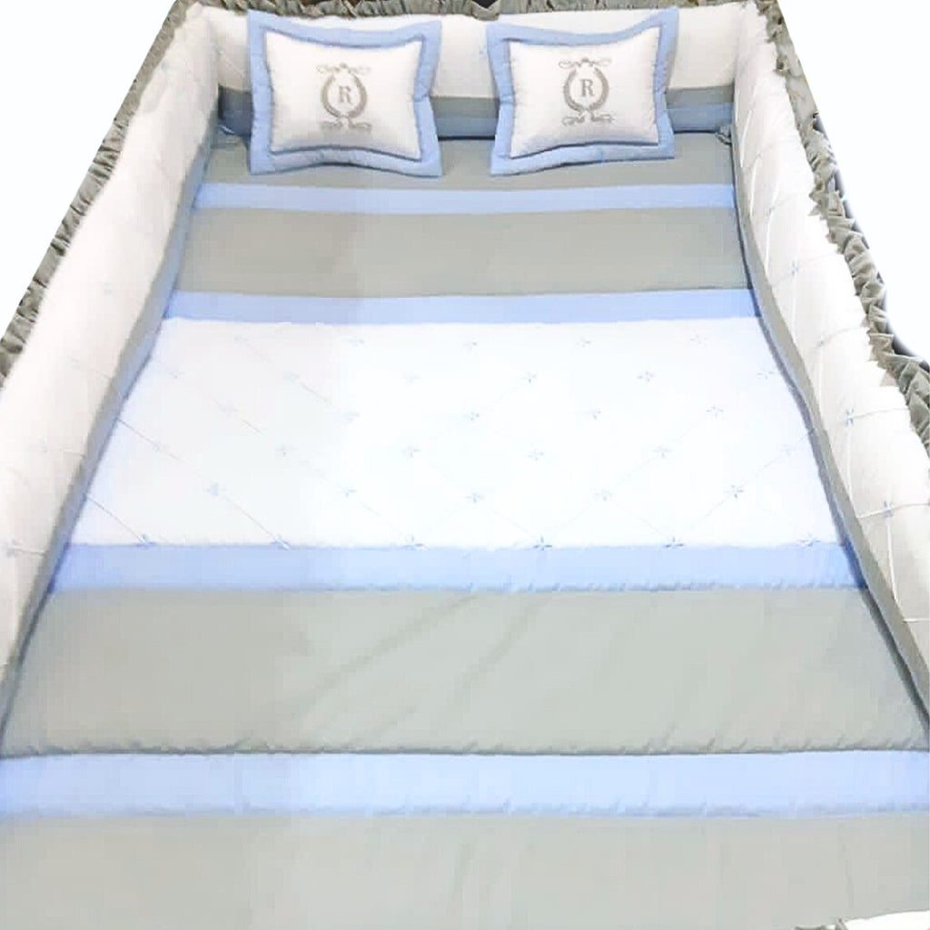 Set de Cama Cuna Cajonera y 4 protectores - Prestige Rococo -Rey Style