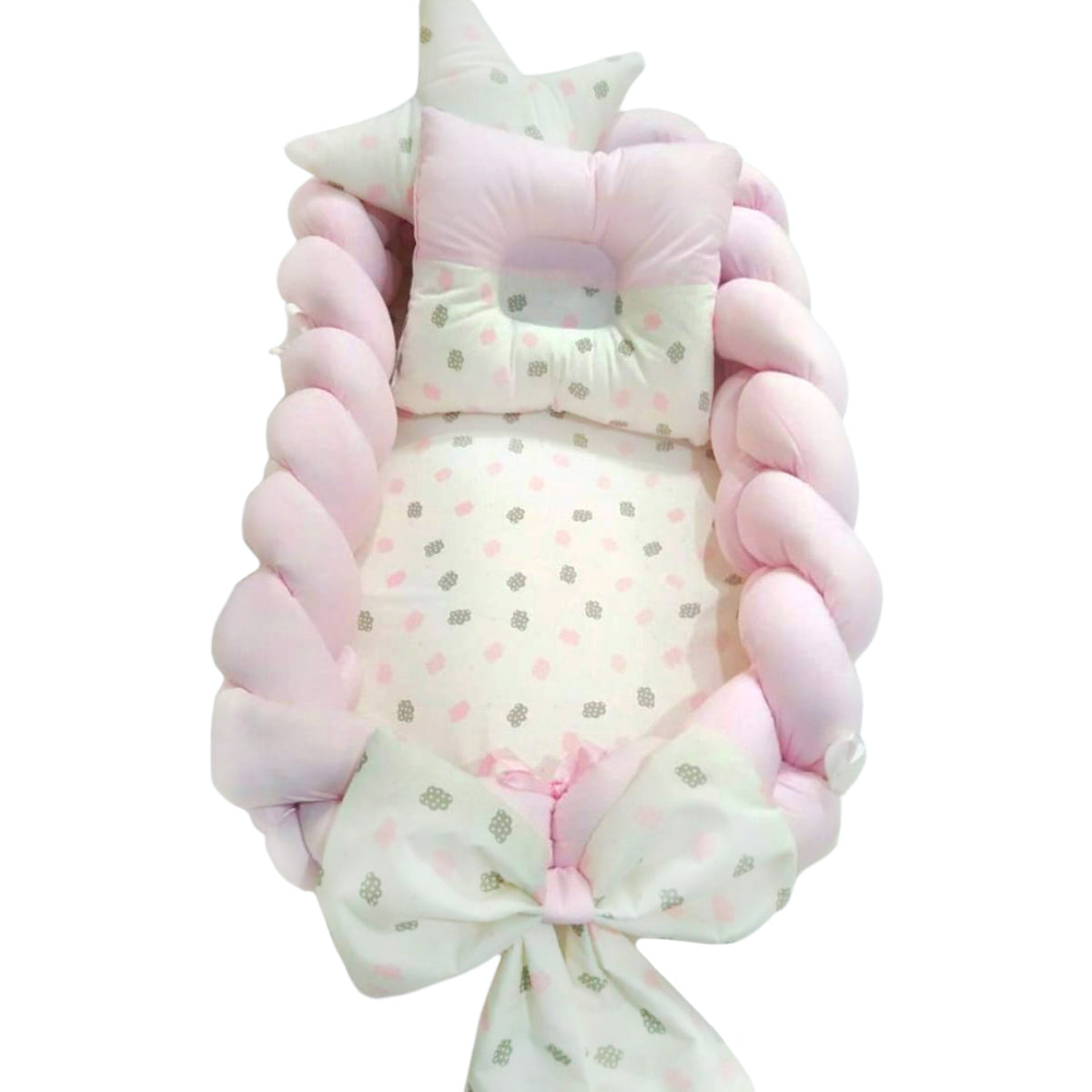 Nido Colecho Trenzado Nubecitos Rosado