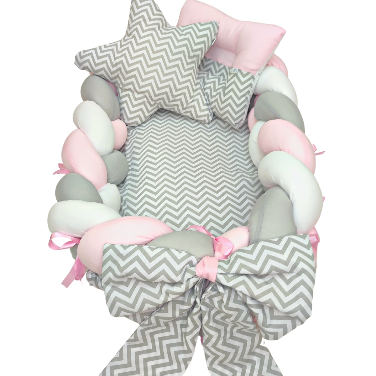 Nido Colecho Trenzado Mar Rosado