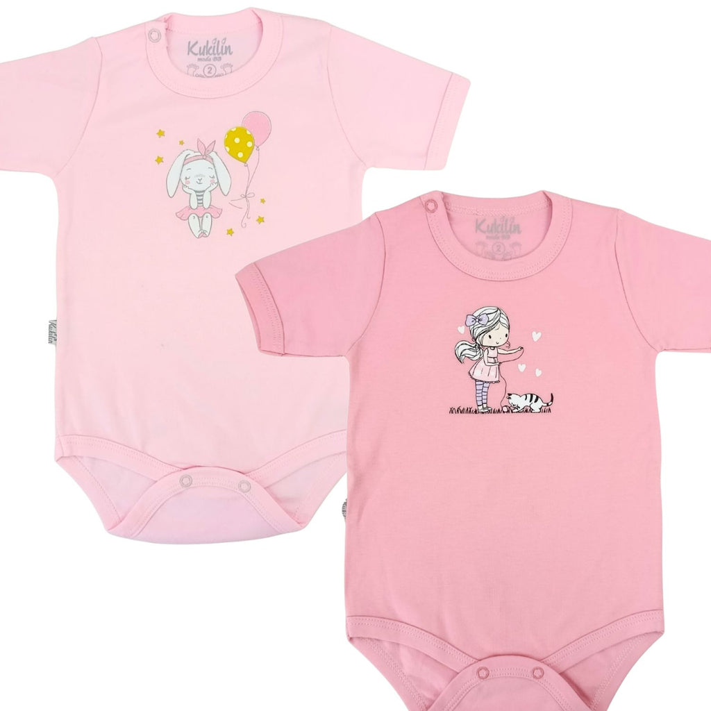 Pack de 2 Bodys de Bebé Manga Corta - N7