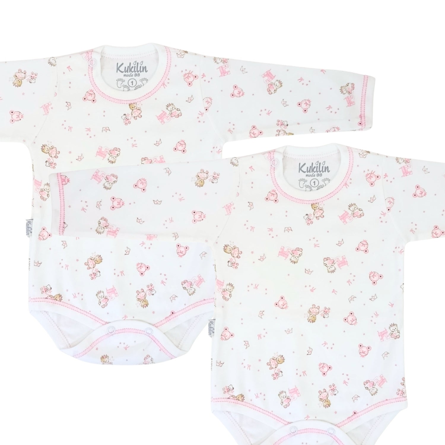 Pack de 2 Bodys de Bebé Manga Larga - P7