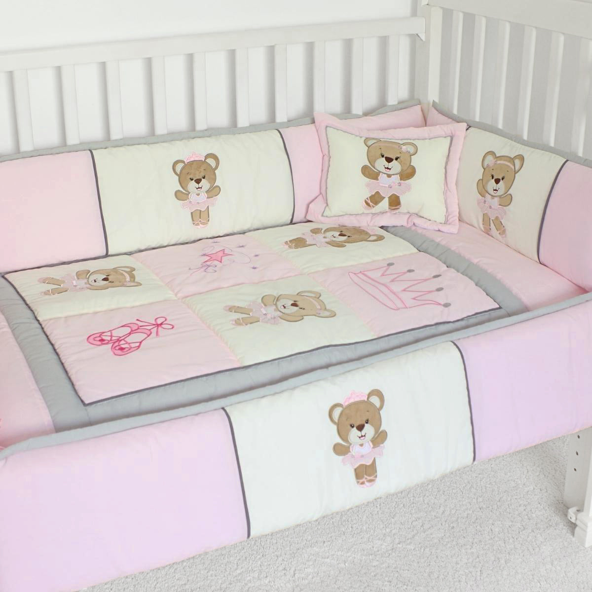 Set de Cuna y 4 protectores - Prestige - Osita bailarina 2