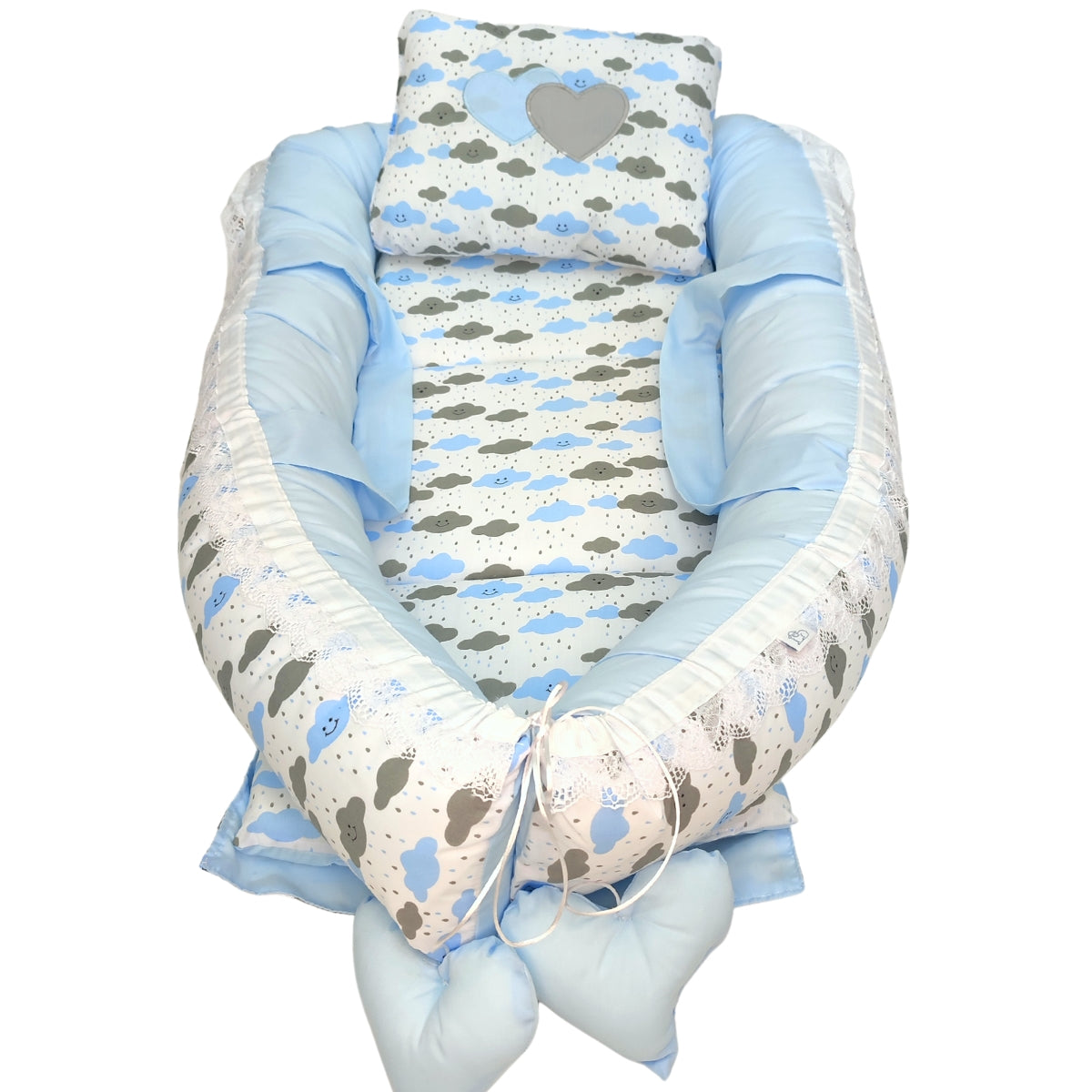 Nido Colecho Expandible Jumbo Nubes - Celeste