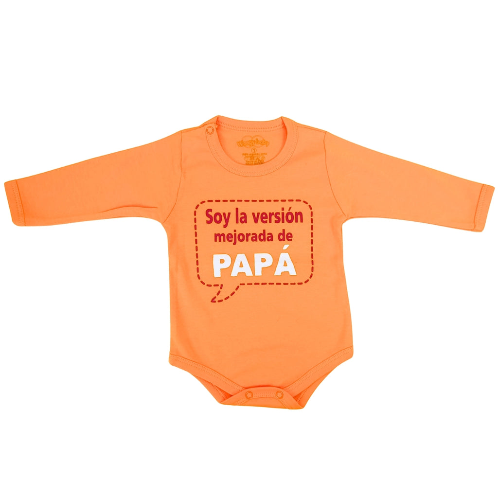 Body Bebé Manga Larga - Soy la version mejorada de papa - N93