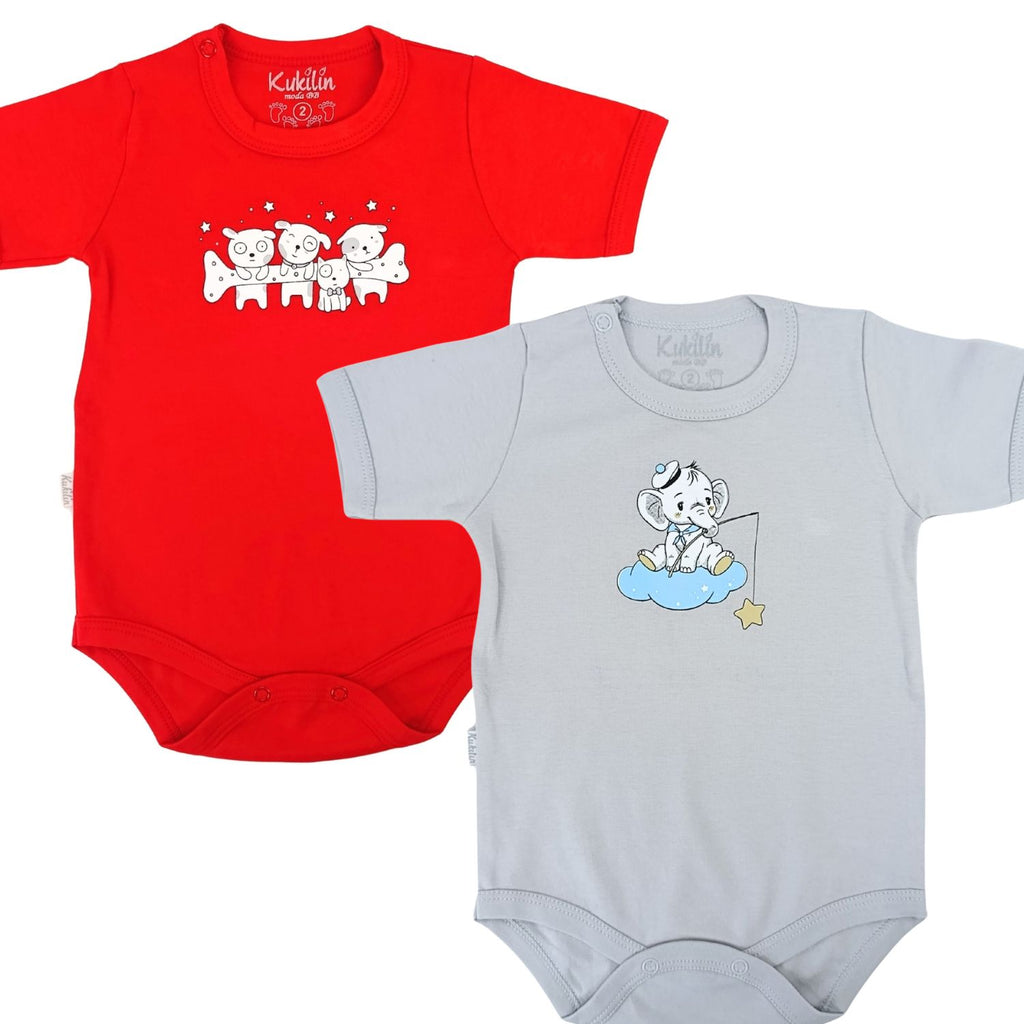 Pack de 2 Bodys de Bebé Manga Corta - N9
