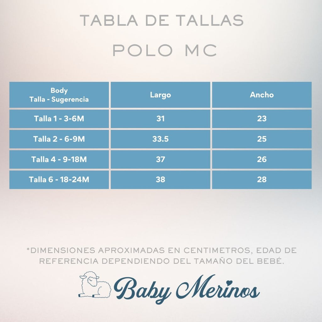 Polo de Bebé Manga Corta en Algodón - N41