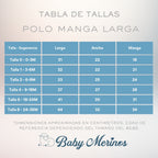 Polo Bebé Manga Larga en Algodón - N187
